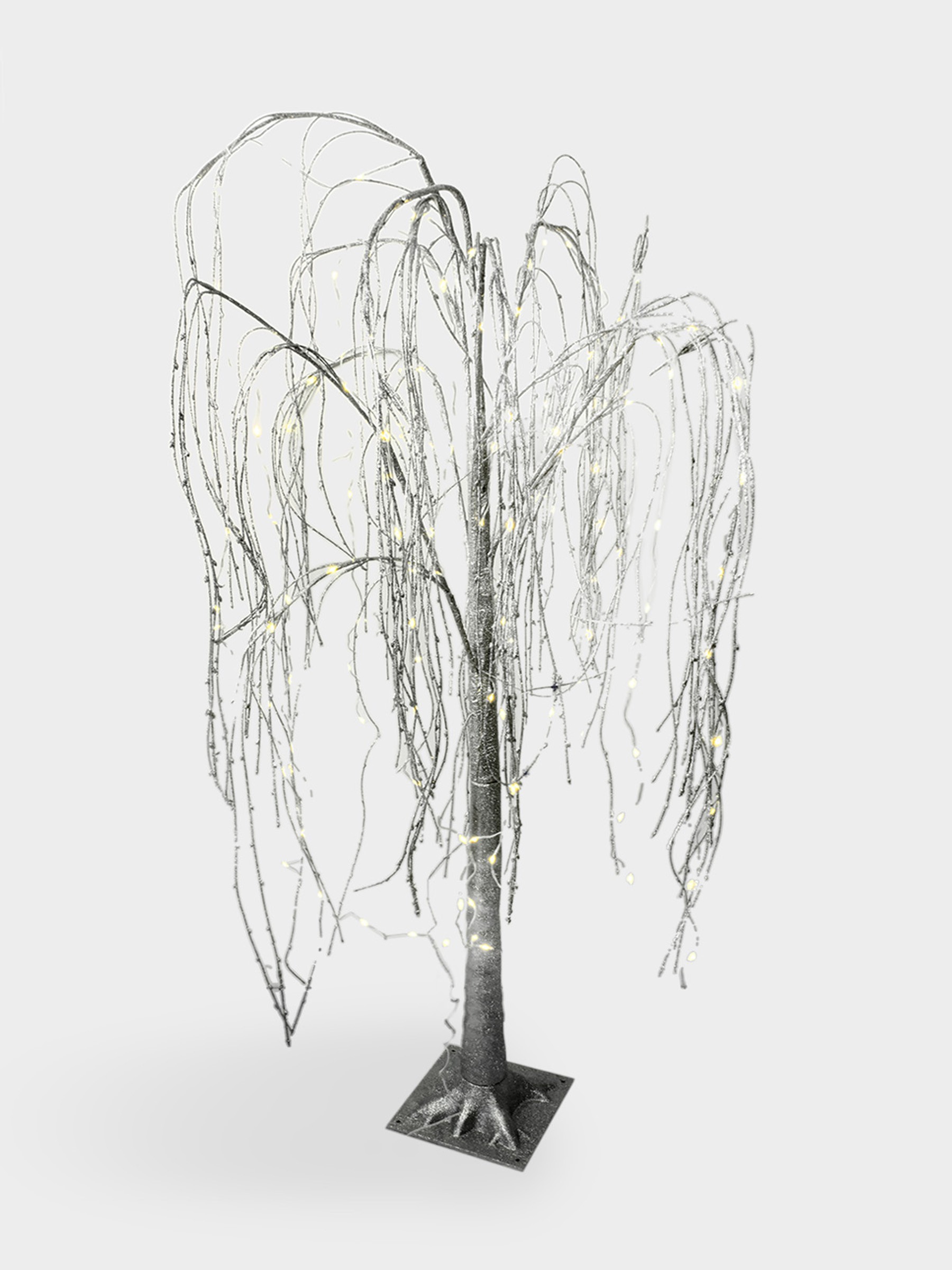 Дерево декоративное, 1,5 м, 8 режимов, с подсветкой, серебристое, с блестками, Event Дерево декоративное, 1,5 м, 8 режимов, с подсветкой, серебристое, с блестками, Event