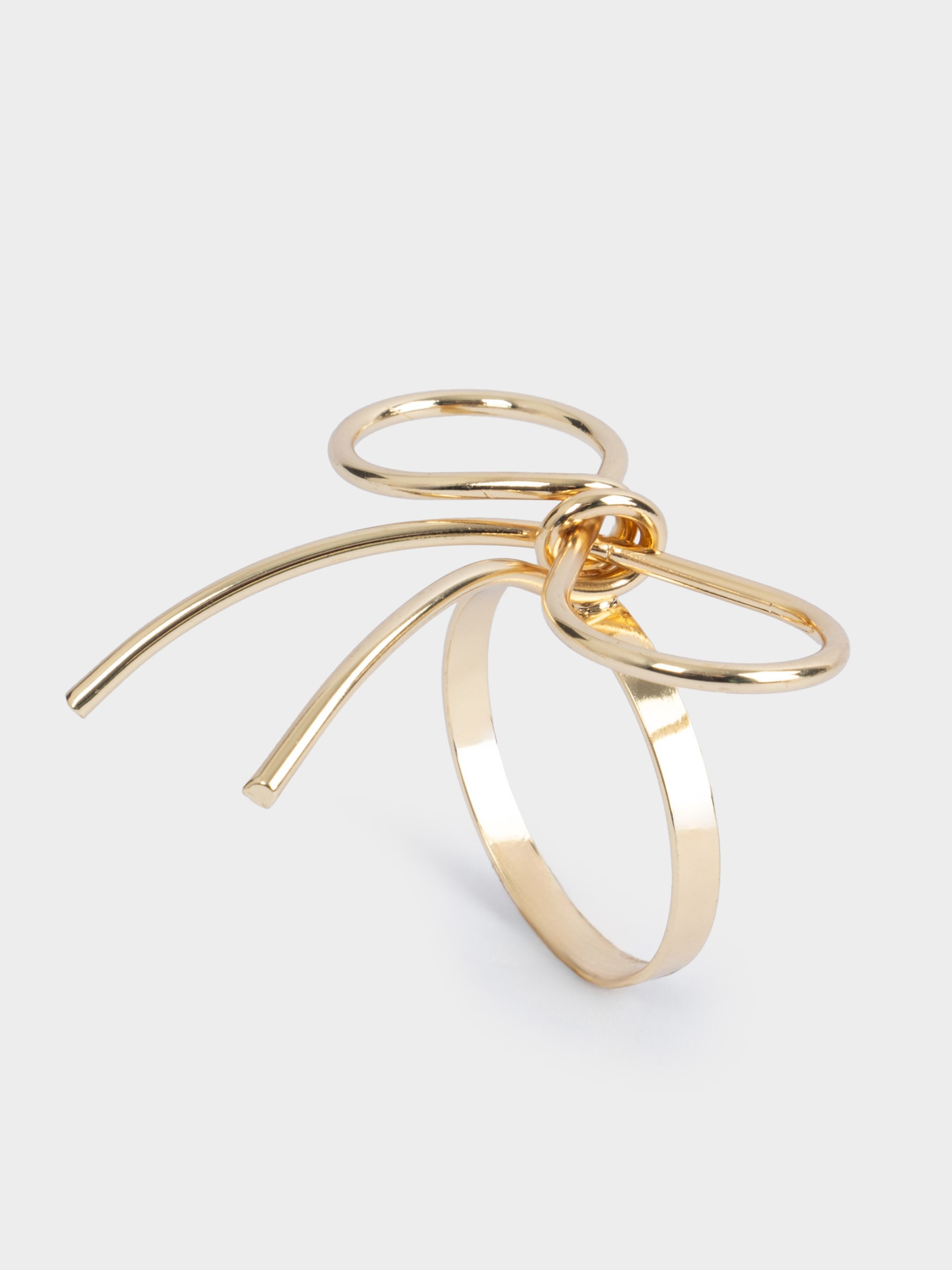 Кольцо для салфеток, 7 см, металл, золотистое, Бантик, Shine