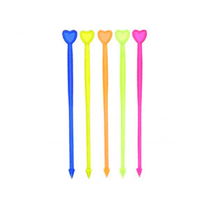 Сердечки мал. для канапе L=8,5см [500шт], пластик, H=11,L=8,B=6см, разноцветн.