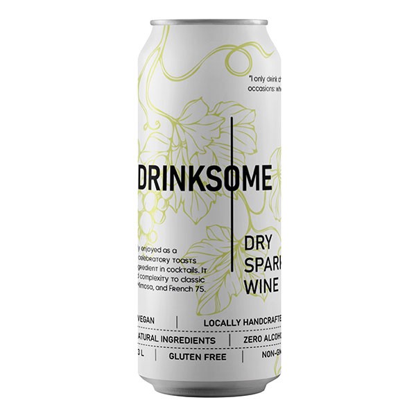 Напиток безалкогольный «Сухое игристое вино», жесть белая, 330 мл, белый