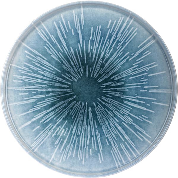 Тарелка «Нанокрем Блю» с бортом, фарфор, 240 мм, голубой