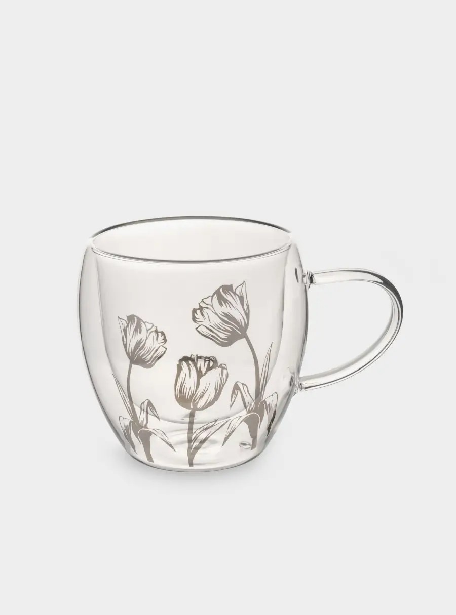 Кружка, 250 мл, стекло, Тюльпаны, Wind-deco
