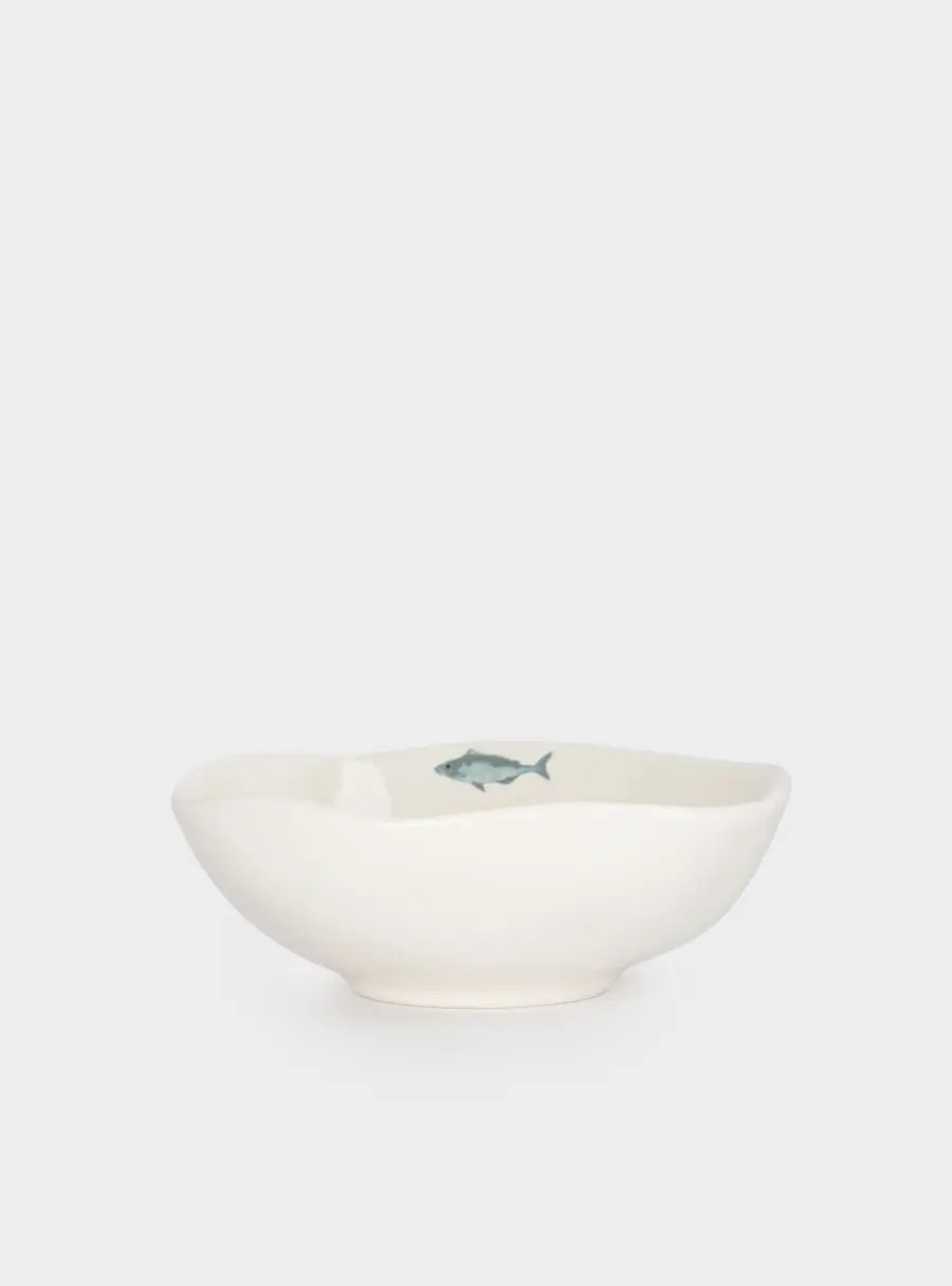 Салатник, 16✕6 см, 400 мл, керамика, белый, Рыбка, Sea world