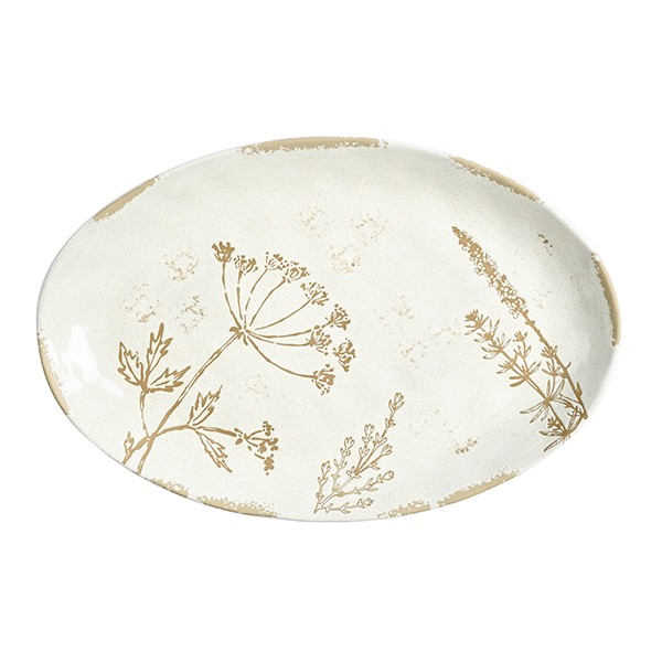 Блюдо для подачи «Фенхель», фарфор, 355✕236✕36 мм, белый