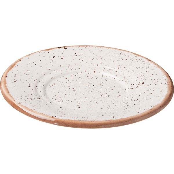 Блюдце «Пунто Бьянка» универсальное, фарфор, 150/70 мм, белый, черный