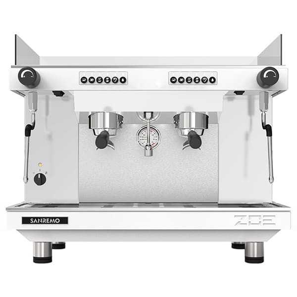 Кофемашина «Sanremo ZOE 2G SED TA», литой алюминий, 10,3 л, 3,15 Квт, белый, цвет металл Кофемашина «Sanremo ZOE 2G SED TA», литой алюминий, 10,3 л, 3,15 Квт, белый, цвет металл