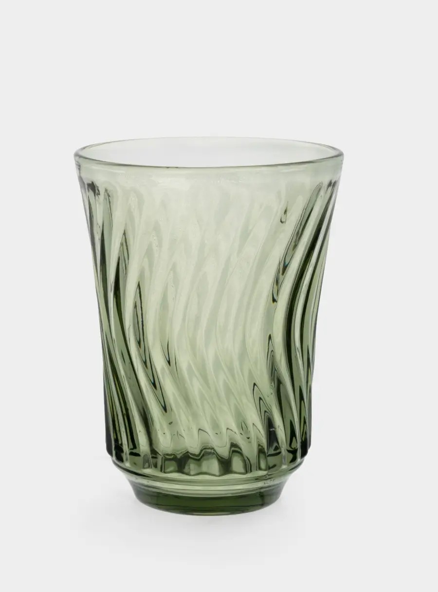 Стакан, 12 см, 350 мл, стекло, зеленый, Guitar