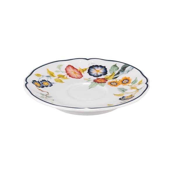 Блюдце «Флорентиус» для чашки LFLO032BL151010, фарфор, 12 см, белый, синий