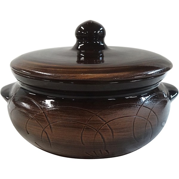 Горшок для запекания «Старина», керамика, 0,7 л, коричневый