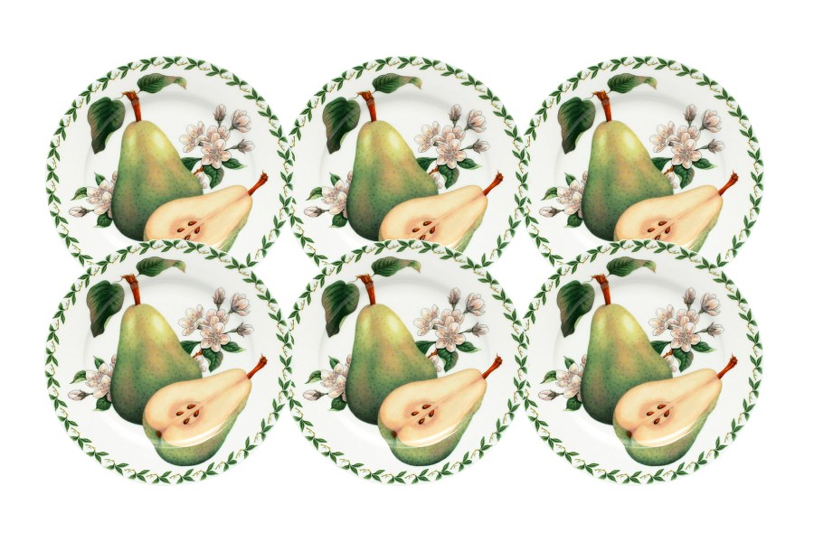 Набор 6 тарелок Груша 20см