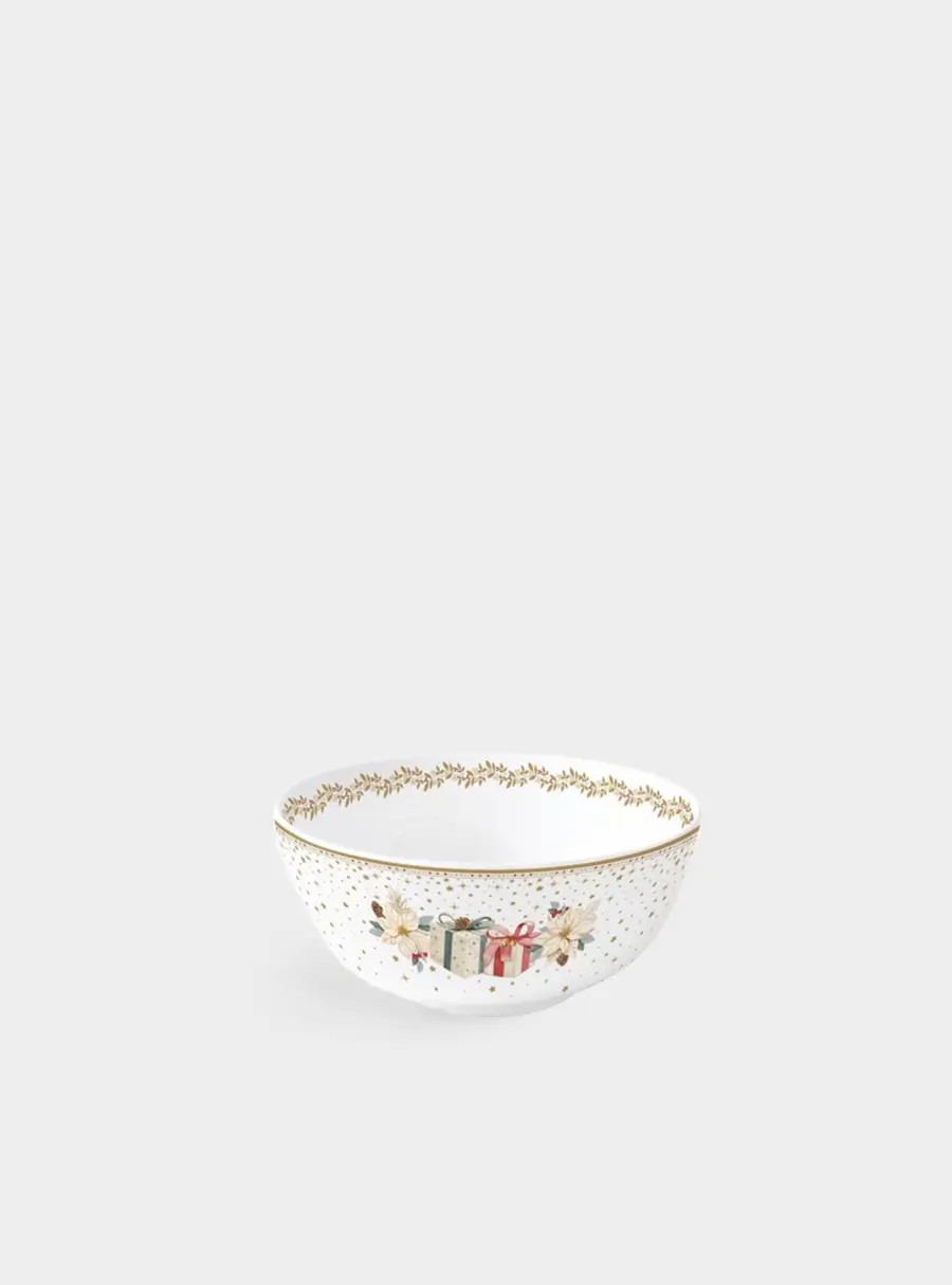 Салатник, 15 см, фарфор, белый, Цветок и подарки, White Elegance