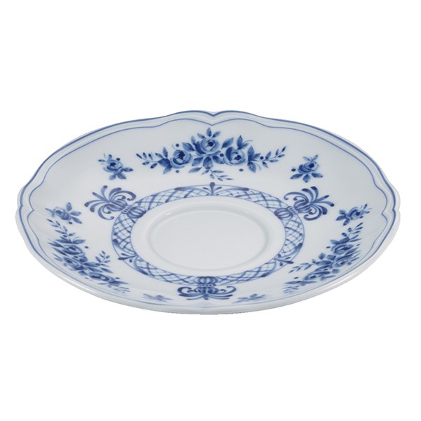 Блюдце «Нео Антирос», фарфор, 12 см, белый, синий