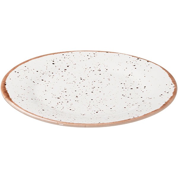 Тарелка «Пунто Бьянка», фарфор, 24 см, белый, черный