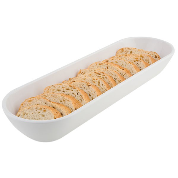 Емкость фуршетная для подачи овальная, пластик, 2,4 л, белый