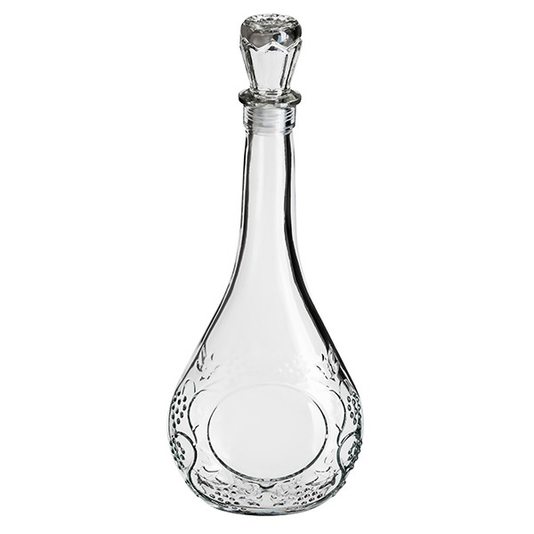 Штоф «Лоза» с пробкой, стекло, 0,5 л, прозрачный