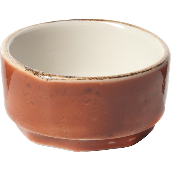 Соусник «Крафт», фарфор, 55мл, D=60,H=31мм, терракот