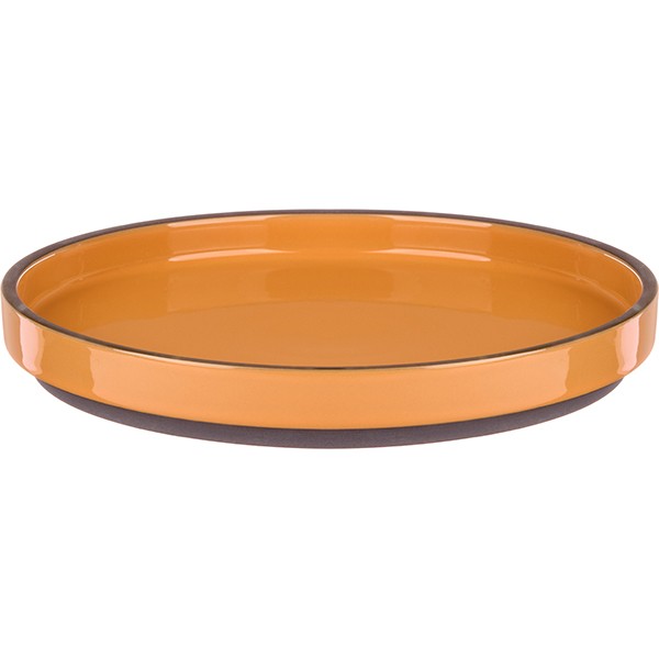 Тарелка «Блисс» с бортом, фарфор, 255 мм, оранжевый
