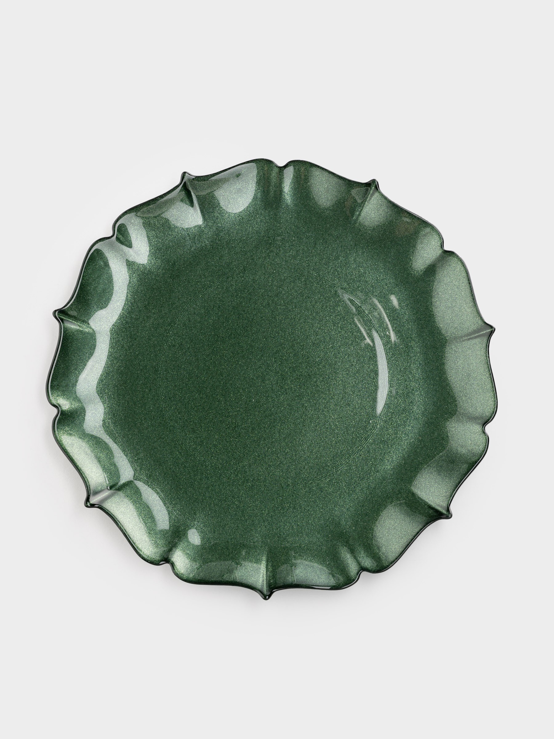 Тарелка обеденная, 28 см, стекло, зеленая, Seville Тарелка обеденная, 28 см, стекло, зеленая, Seville