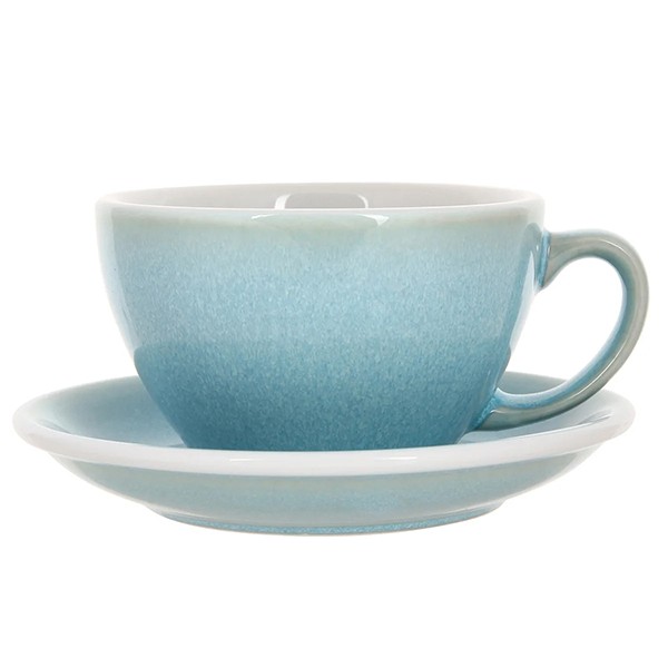 Кофейная пара «Эгг», фарфор, 300 мл, лазурн.