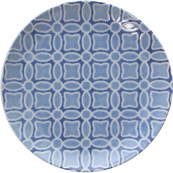 Тарелка «Яго Блю» десертная, фарфор, 20 см, васильк.