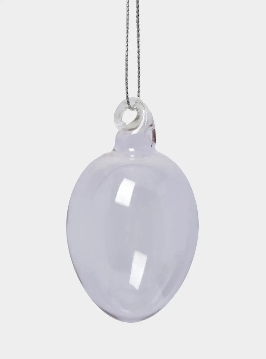 Подвеска декоративная, 4✕6 см, стекло, розовая, Яйцо пасхальное, Interior Easter