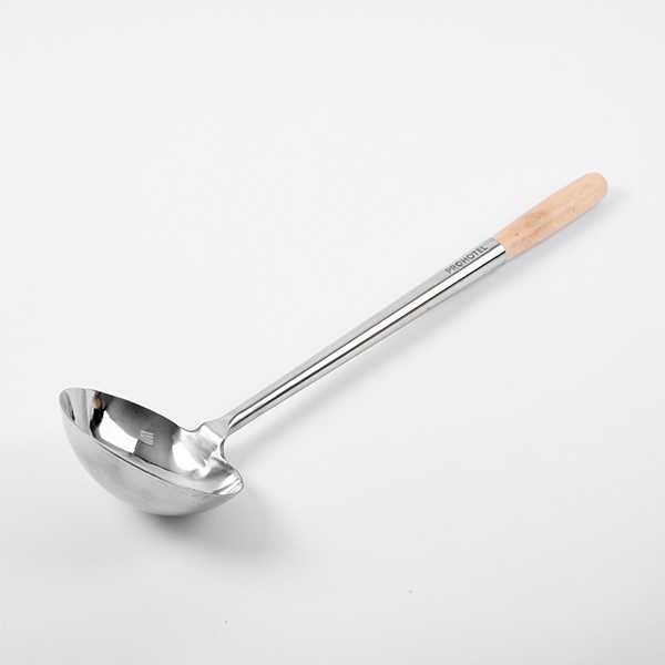 Половник с деревянной ручкой, нержавеющая сталь, дерево, 270 мл, деревянный