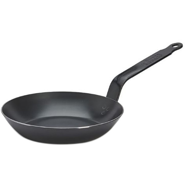 Сковорода, голубая сталь, 278 мм, серый