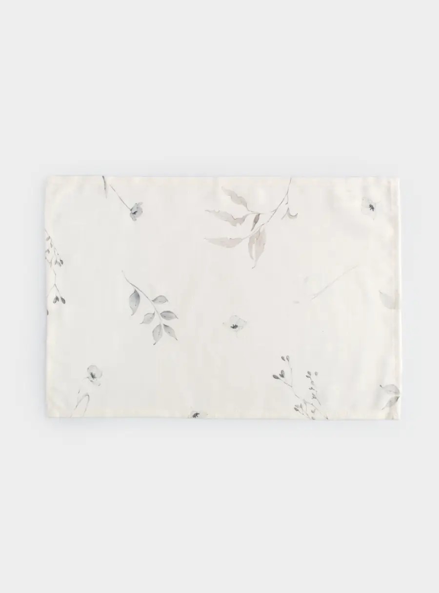 Салфетка под приборы, 30✕45 см, полиэстер, молочная, Полевые цветы, Flower melody