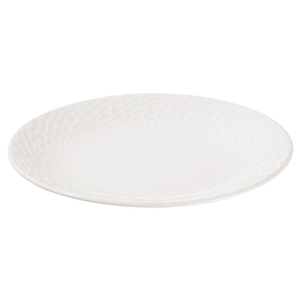 Тарелка «Морелла» мелкая без борта, фарфор, 28 см, белый