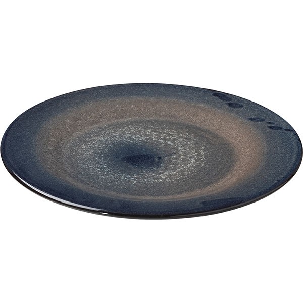 Тарелка «Пати», фарфор, 20 см, серый, синий