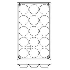 Форма для кондит.изд «Полусфера» 5*1.5силик