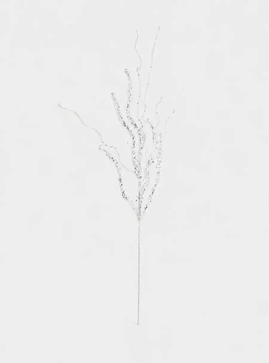Ветка декоративная, 77 см, пластик/металл, Серебристые ветви, Interior silver