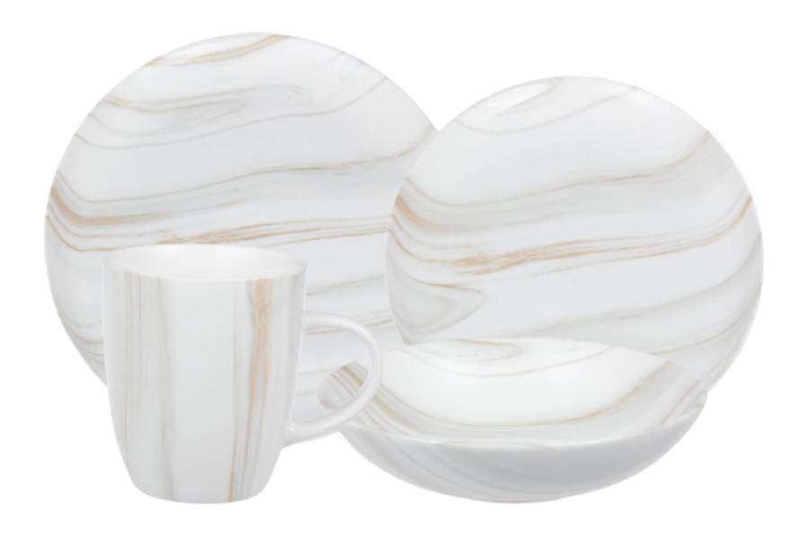Набор обеденный с кружками The Royal Marble, 6 персон 24 предмета