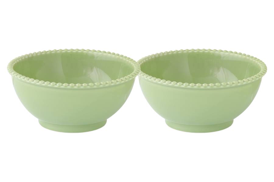 Набор 2 салатника Tiffany, зелёный, 16 см