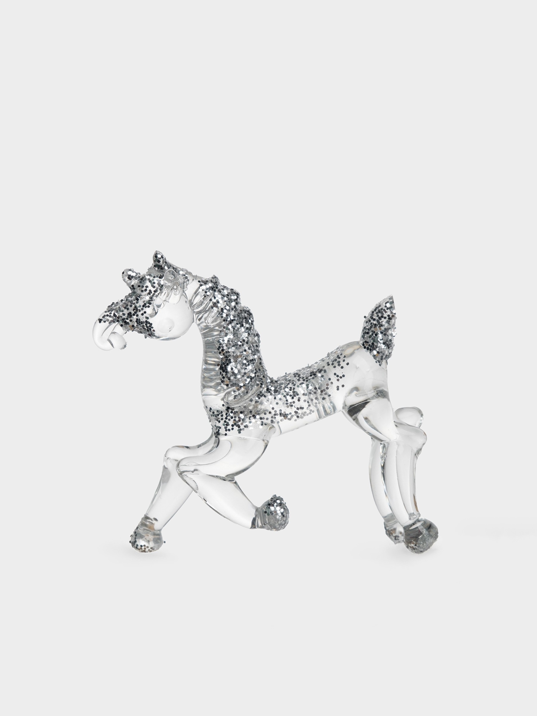 Статуэтка, 10✕7 см, стекло, серебристая, Лошадка, Horse Статуэтка, 10✕7 см, стекло, серебристая, Лошадка, Horse