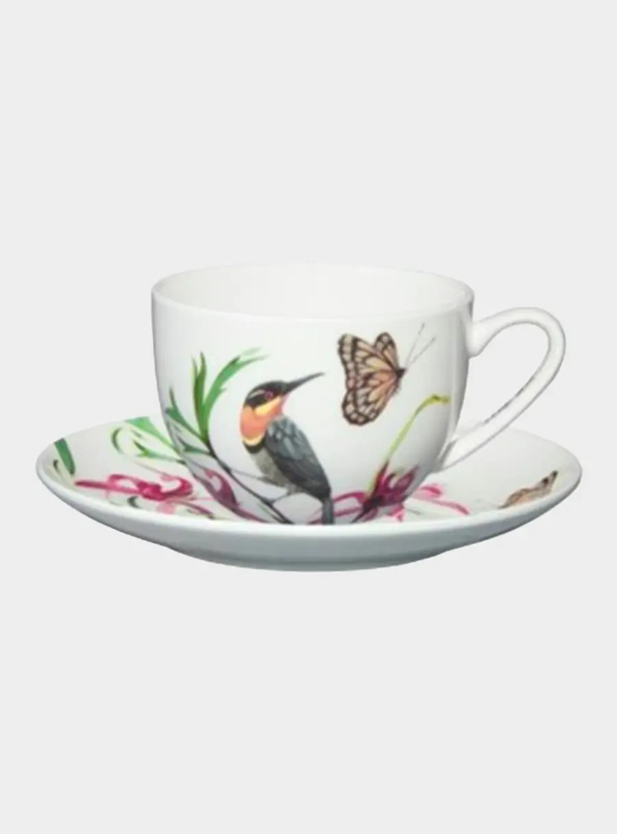 Пара чайная, 1 персона, 2 предмета, 320 мл, костяной фарфор, белая, Медосос, Lyric