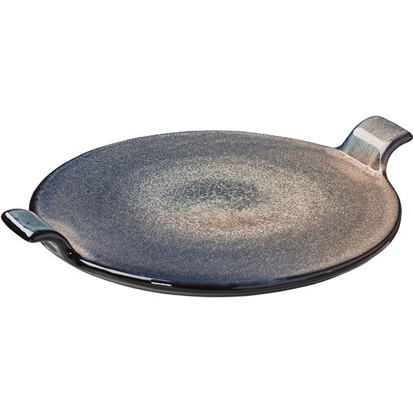 Блюдо «Пати», фарфор, 25 см, серый, синий