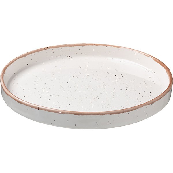 Блюдо «Пунто Бьянка», фарфор, 28 см, белый, черный