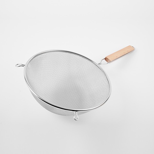 Сито с ручкой, нержавеющая сталь, дерево, 28 см