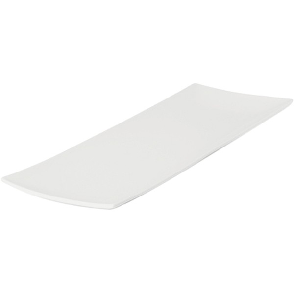 Блюдо сервировочное «Кассиопея» прямоугольное узкое, фарфор, 30,5✕11,5 см, белый