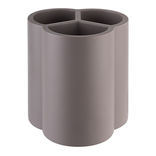 Подставка для столовых приборов «Элемент», бетон, силикон, 13✕13✕14,5 см, серый