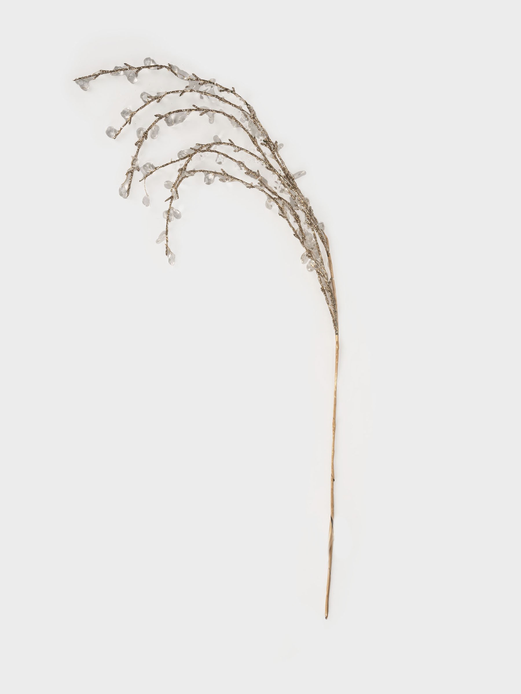 Ветка декоративная, 94 см, акрил/бумага, золотистая, Кристальная ива, Event Ветка декоративная, 94 см, акрил/бумага, золотистая, Кристальная ива, Event