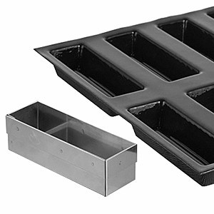 Форма конд. «Прямоугольник», сталь нерж.; H=35, L=120, B=40мм; металлич.