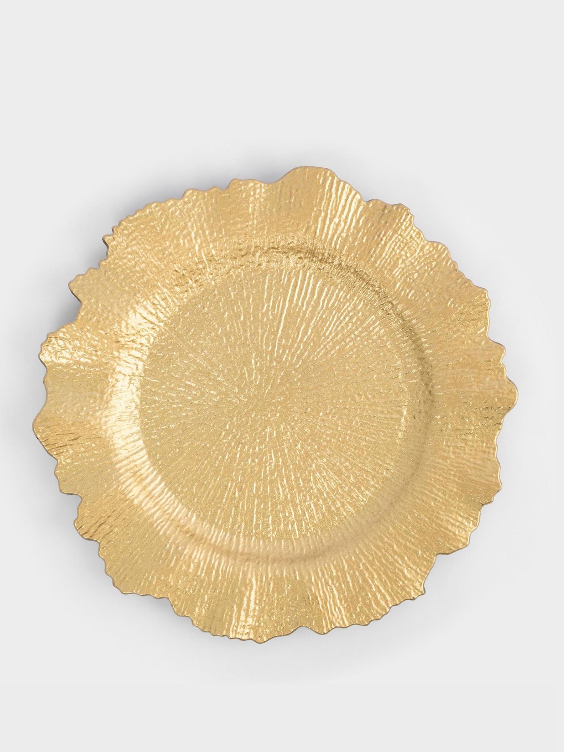Тарелка подстановочная, 33 см, пластик, золотистая, Iceberg