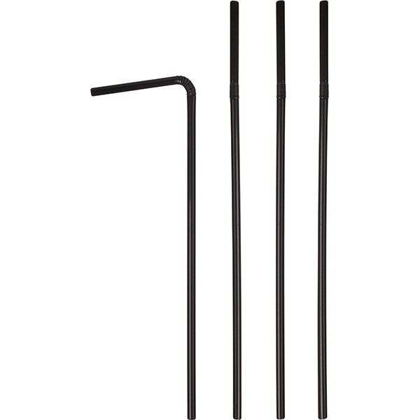 Трубочки со сгибом L=24cм [1000шт], D=5,H=350,L=330,B=110мм, черный