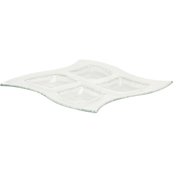 Менажница квадр.волнист.26*26см прозр.