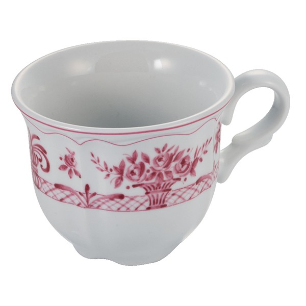 Чашка кофейная «Нео Антирос», фарфор, 100 мл, белый, розовый Чашка кофейная «Нео Антирос», фарфор, 100 мл, белый, розовый