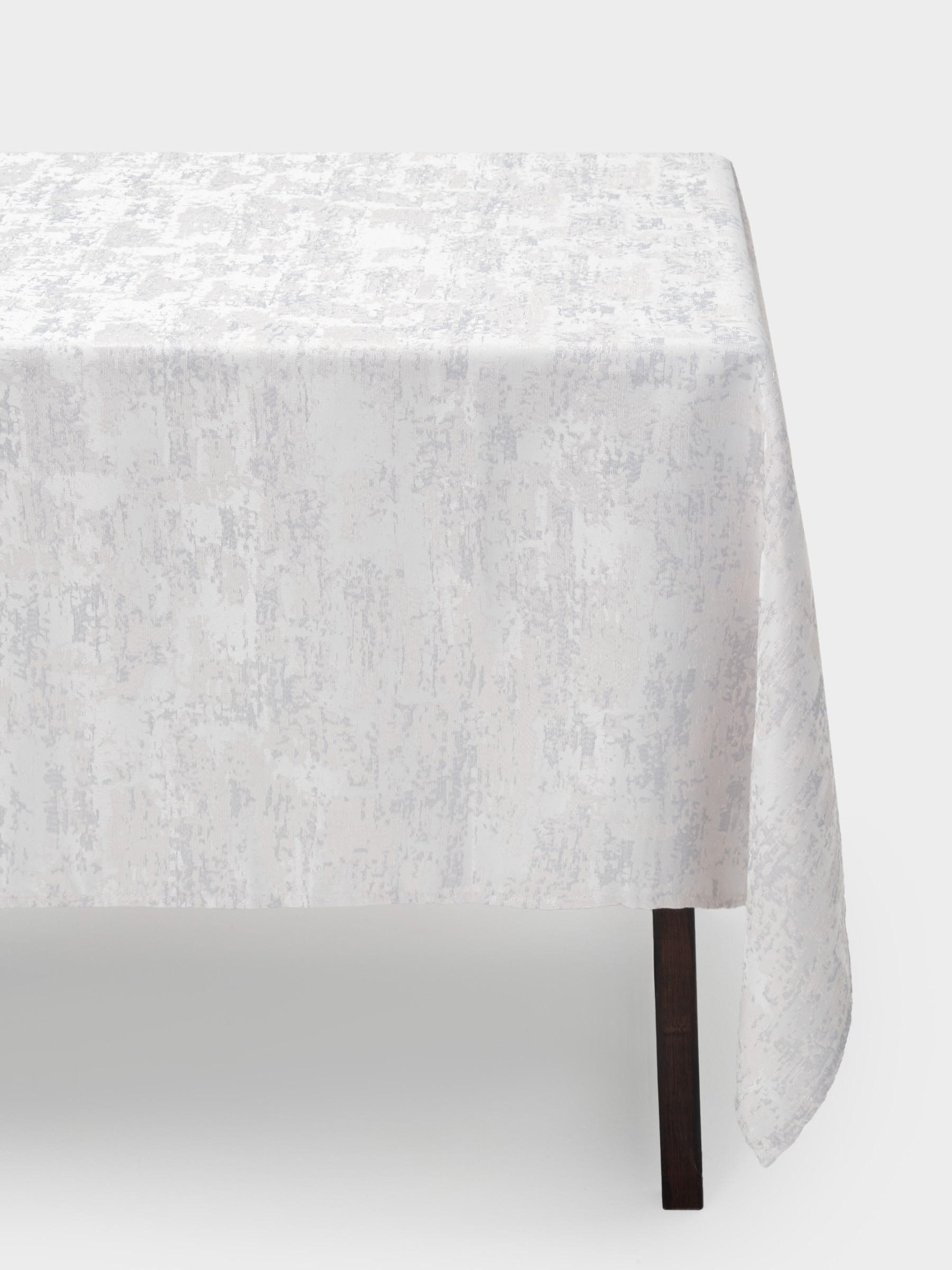 Скатерть, 170✕250 см, жаккард, полиэстер, белая, Ornament