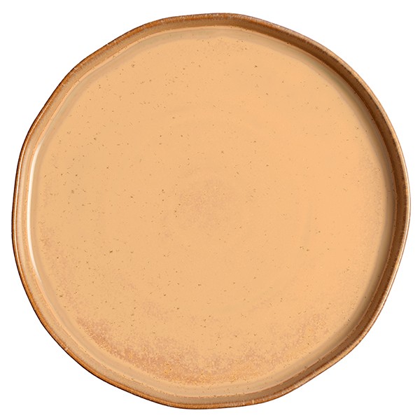 Тарелка «Эггшелл Нейчер» с бортом, фарфор, 270 мм, коричневый