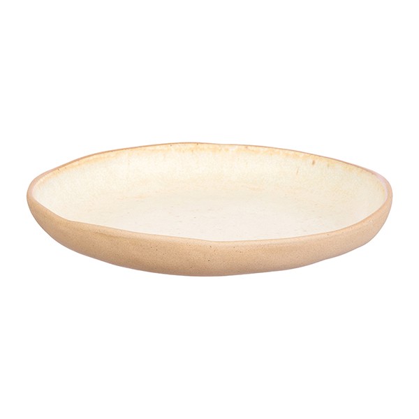 Тарелка «Грасп» с бортом, керамика, 17 см, бежевый